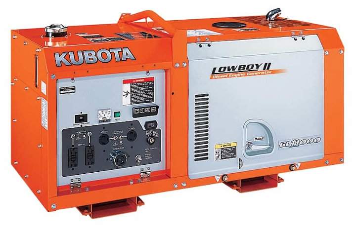 Kubota GL11000 Lowboy II Diesel Generator Kubota 11kW GL11000 Lowboy II Portable Diesel Generator