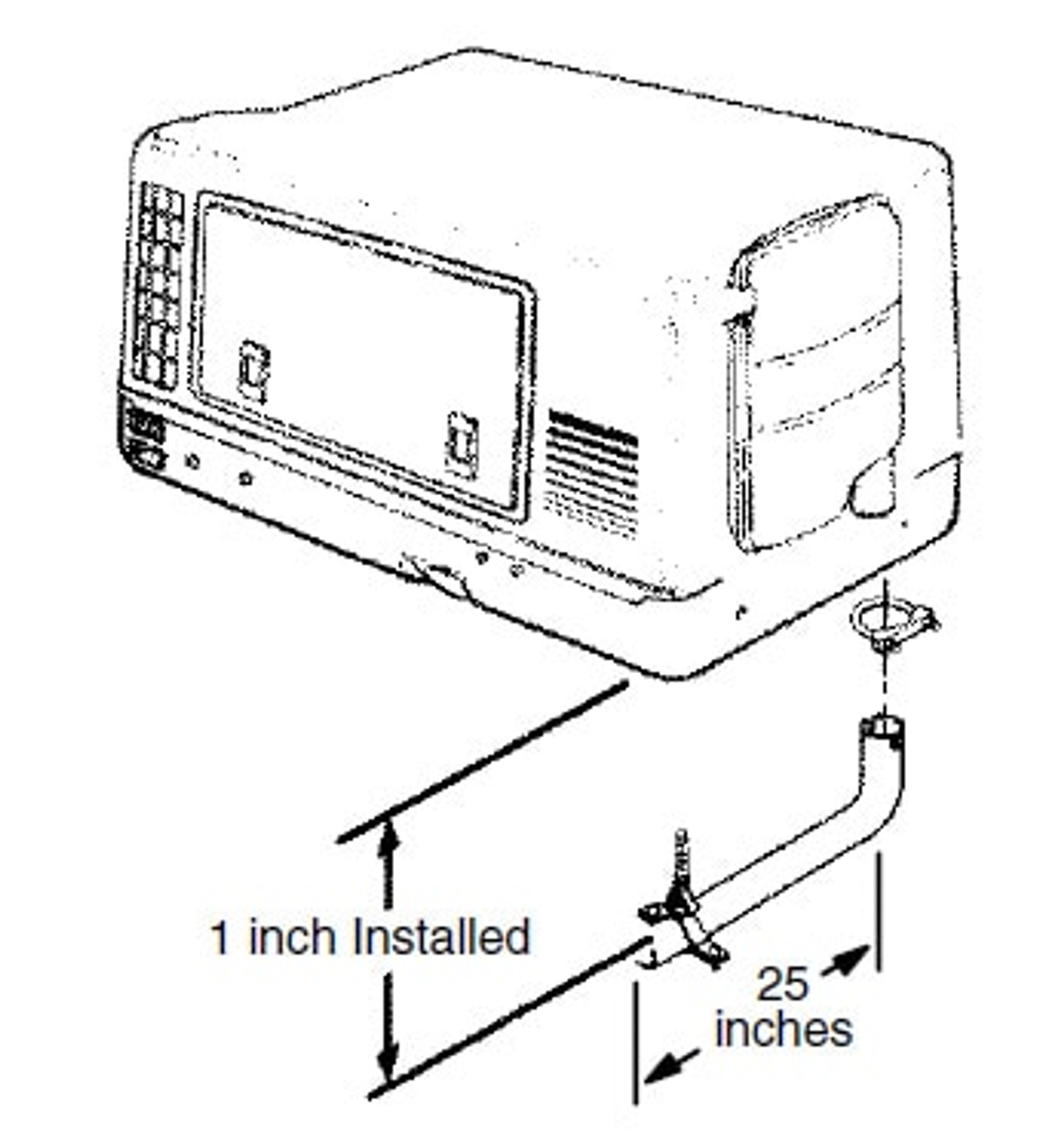 Onan RV Steel Tailpipe Kit for 2.5 / 2.8 RV generators Norwall