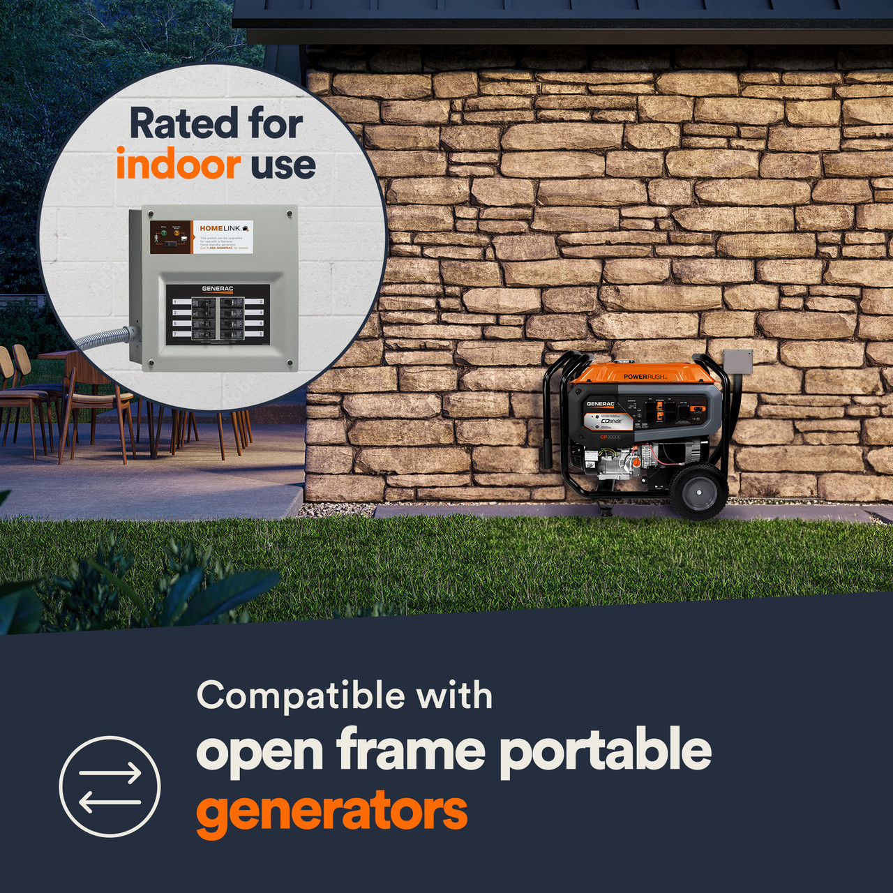 Generac HomeLink 30-Amp 8-Circuit Manual Transfer Switch Kit