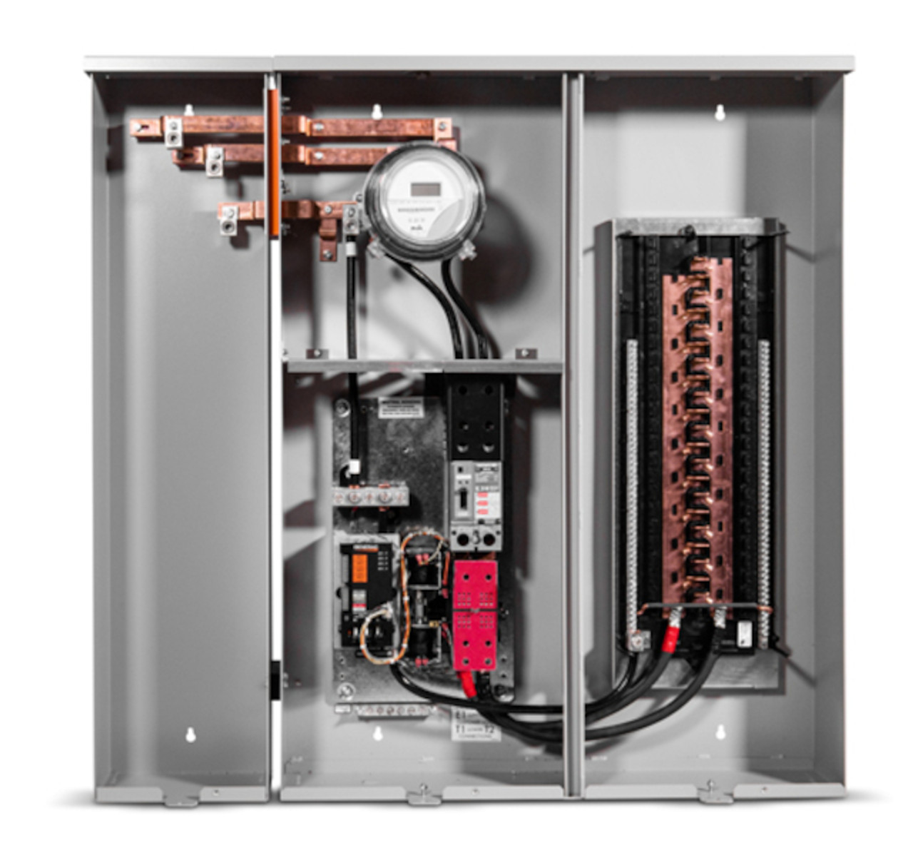 Generac Integrated Utility Meter and Automatic Transfer Switch with 42-Circuit Load Center and Side Car Cabinet for Field Wiring (California Code Requirement)
