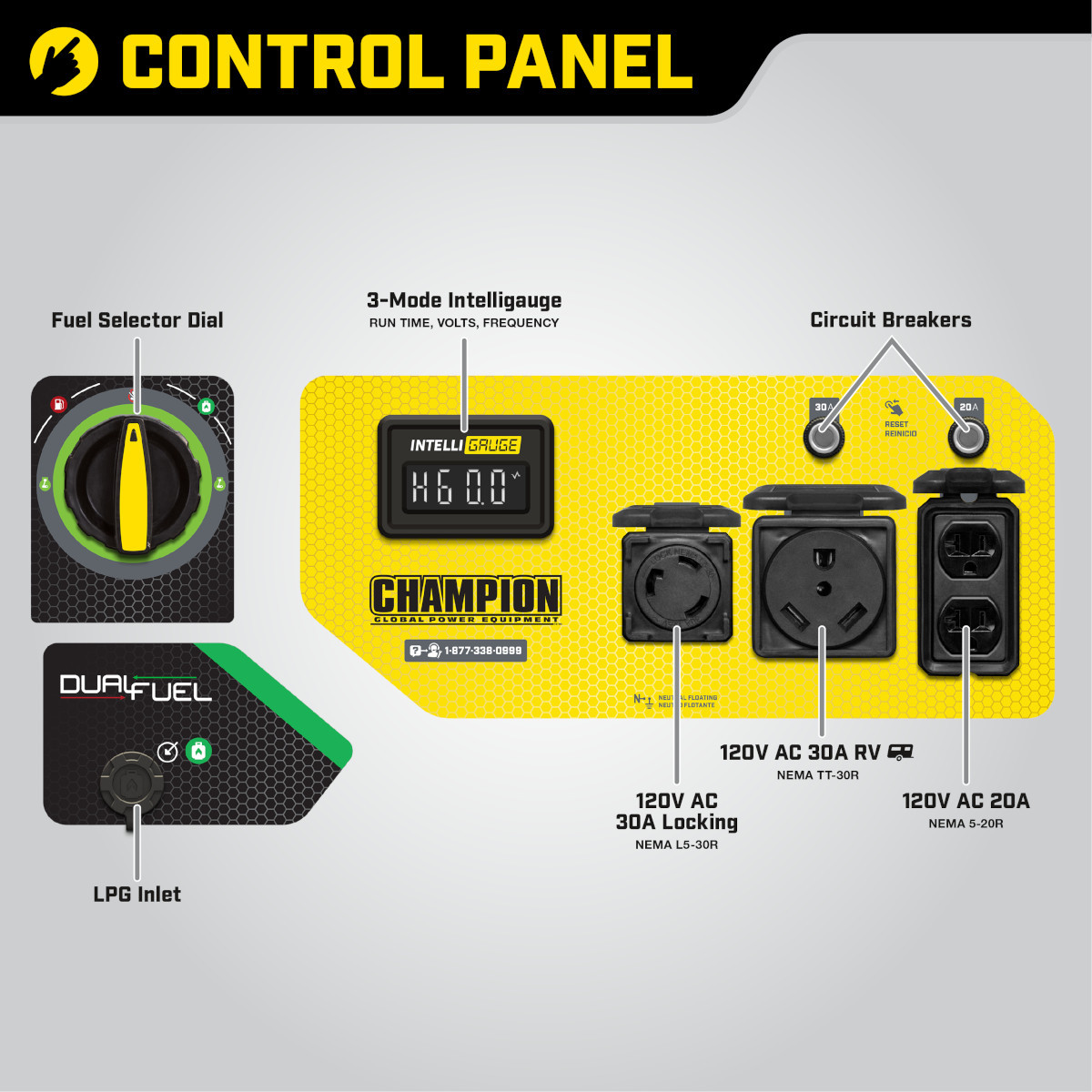 Champion 3500 Watt Dual Fuel Generator | Norwall
