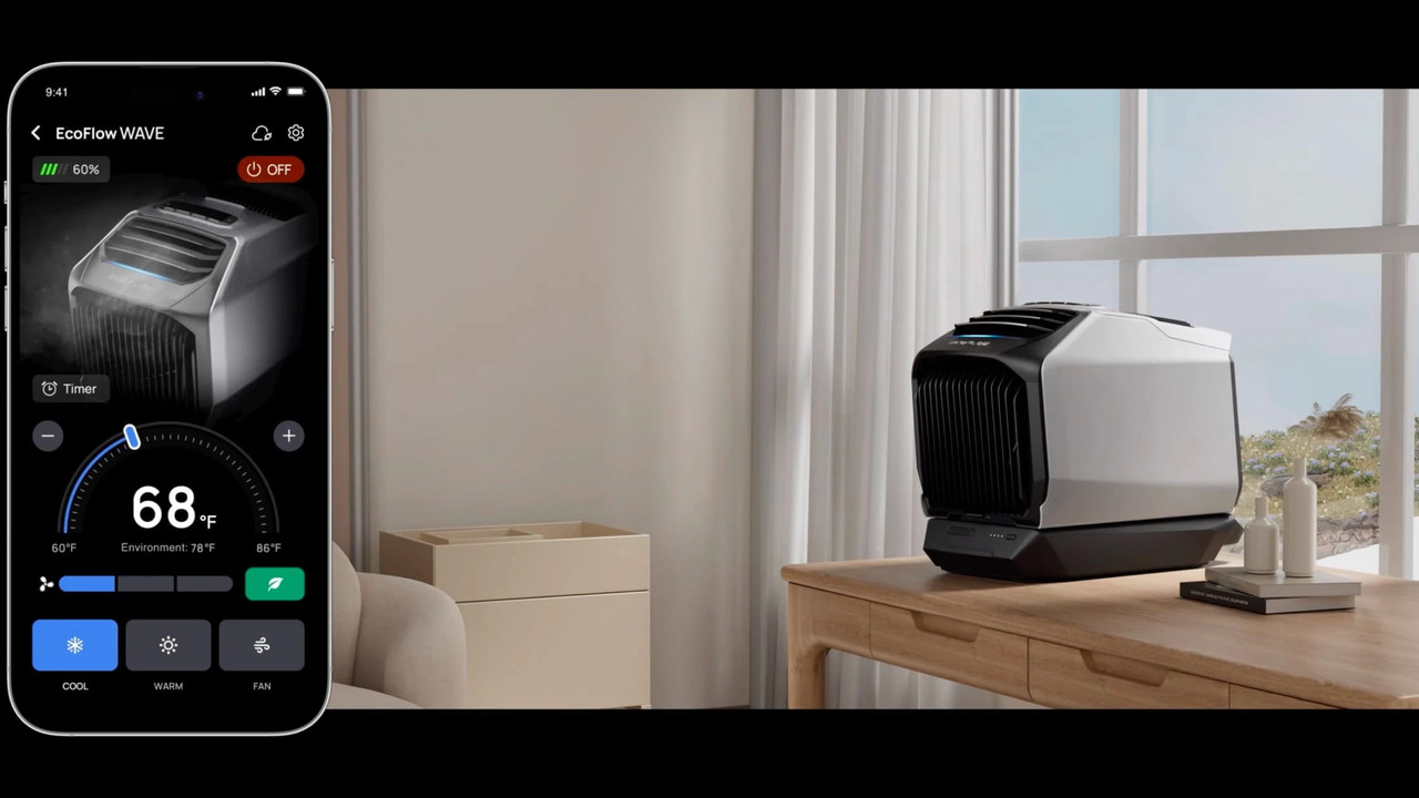 EcoFlow WAVE 2 ZYDKT210-JP 本体：開封・稼働確認のみ ECOFLOW EcoFlow WAVE2 ポータブルエアコン 冷暖房 車中泊