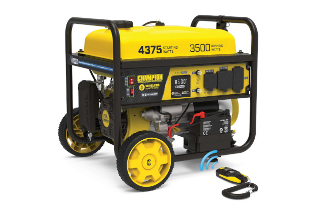 Champion 3500 Watt Generator with Remote Electric Start and CO Shield