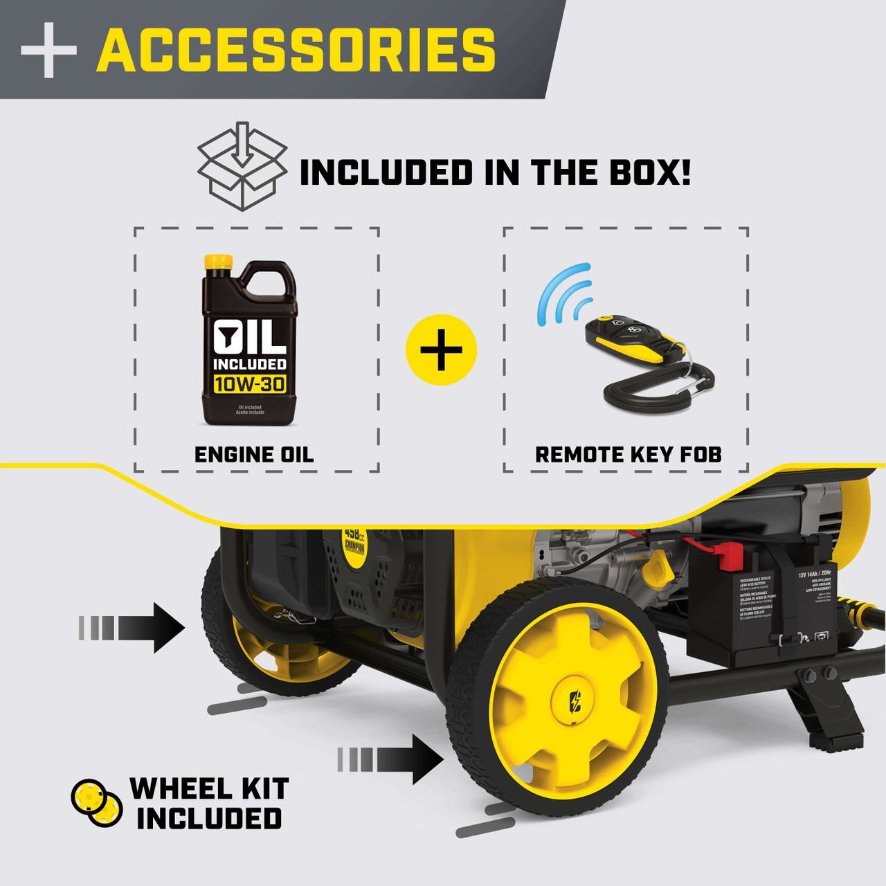 Champion 8000 Watt Generator Remote Start + Auto CO Shutdown