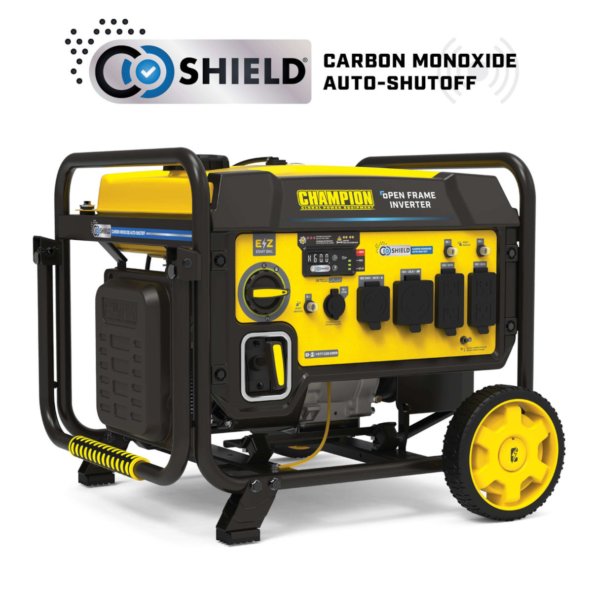Champion 7250W 240V Open Frame Inverter Generator CO Shield