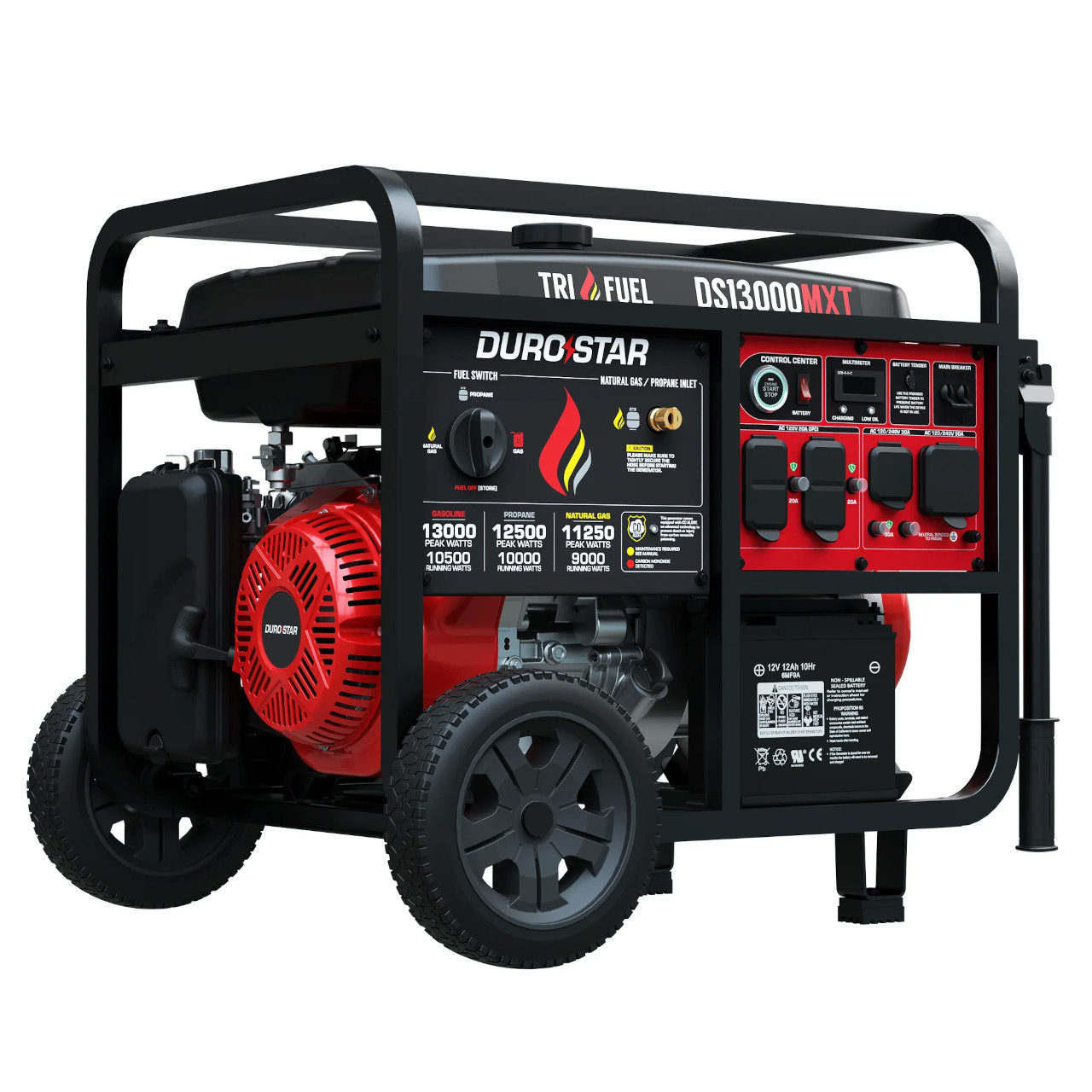 コタB1 DuroMax 13000 Watt Generator Remote Start, Tri Fuel, CO Alert