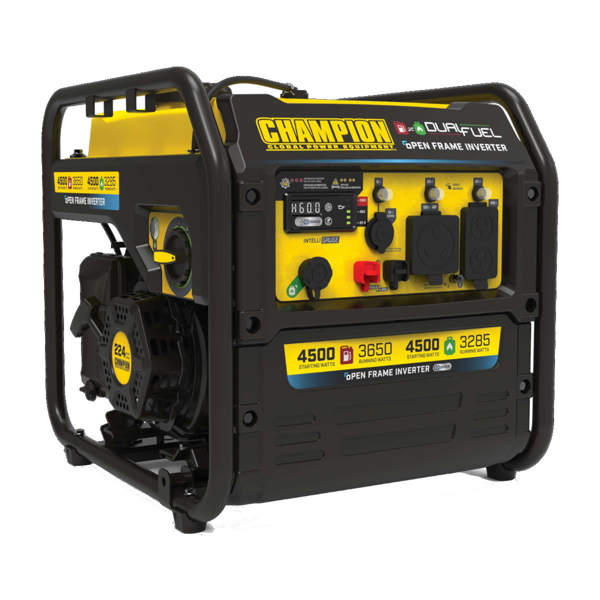 Champion 4500 Watt Portable Dual Fuel Inverter Generator