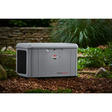 A Briggs & Stratton 17kW Home Standby Generator installed in a home's backyard.