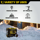 Use the 5000 Watt Generator for Power Outages, DIY Projects, Events, Work Sites, Power at a Remote Cabin