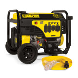 The Champion 7500 Watt Generator with Electric Start and Included Champion 25-Foot Generator Power Cord