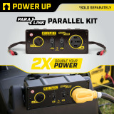 The 100319 Champion Inverter Generator Parallel kit doubles your power with a second generator. Provides a 30-Amp TT-30R and a 50-Amp RV Receptacle.