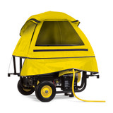 Champion 100376 Generator Tent With the Fuel Door Open