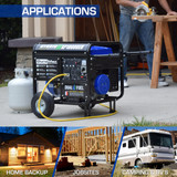 Duromax Dual Fuel XP10000EH Applications: Home Backup - Job Site - RV