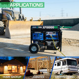 Duromax Dual Fuel XP10000HX Applications: Home Backup - Job Site - RV