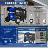 Product Information DuroMax XP12000E Portable 12000 Watt Generator 9500 Running Watts.