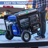 The XP12000EH DuroMax Generator is Easy to Transport with Folding Handle and Never Flat Wheels.