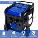 DuroMax 15000 Watt Electric Start Generator Features: 10.6 Gallons Gas Tank - 713cc V-Twin Engine - All Copper Windings - Durable All Metal Construction