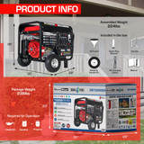 Product information sheet- DuroStar 12000 Watt Generator DS12000EH Dual Fuel Electric Star