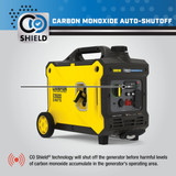 Champion 3500 Watt Inverter Generator with CO Shield Shuts Off Before Carbon Monoxide Reaches Dangerous Levels