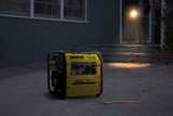 A Champion 3500 Inverter Generator provides emergency power during outages.