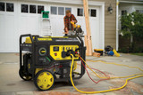 Driveway Work with Saws, Air Compressor, and More Powered by a Champion 9200W Generator Dual Fuel