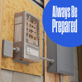 The Transfer Switch Mounted Near the Circuit Breaker Panel with the Words "Always Be Prepared"