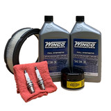 Winco 8kW Maintenance Kit for PSS8 Generators with Vanguard Model 35 18HP Engines - 2 quarts oil, air filter, oil filter, 2 spark plugs, and mechanic's cloth