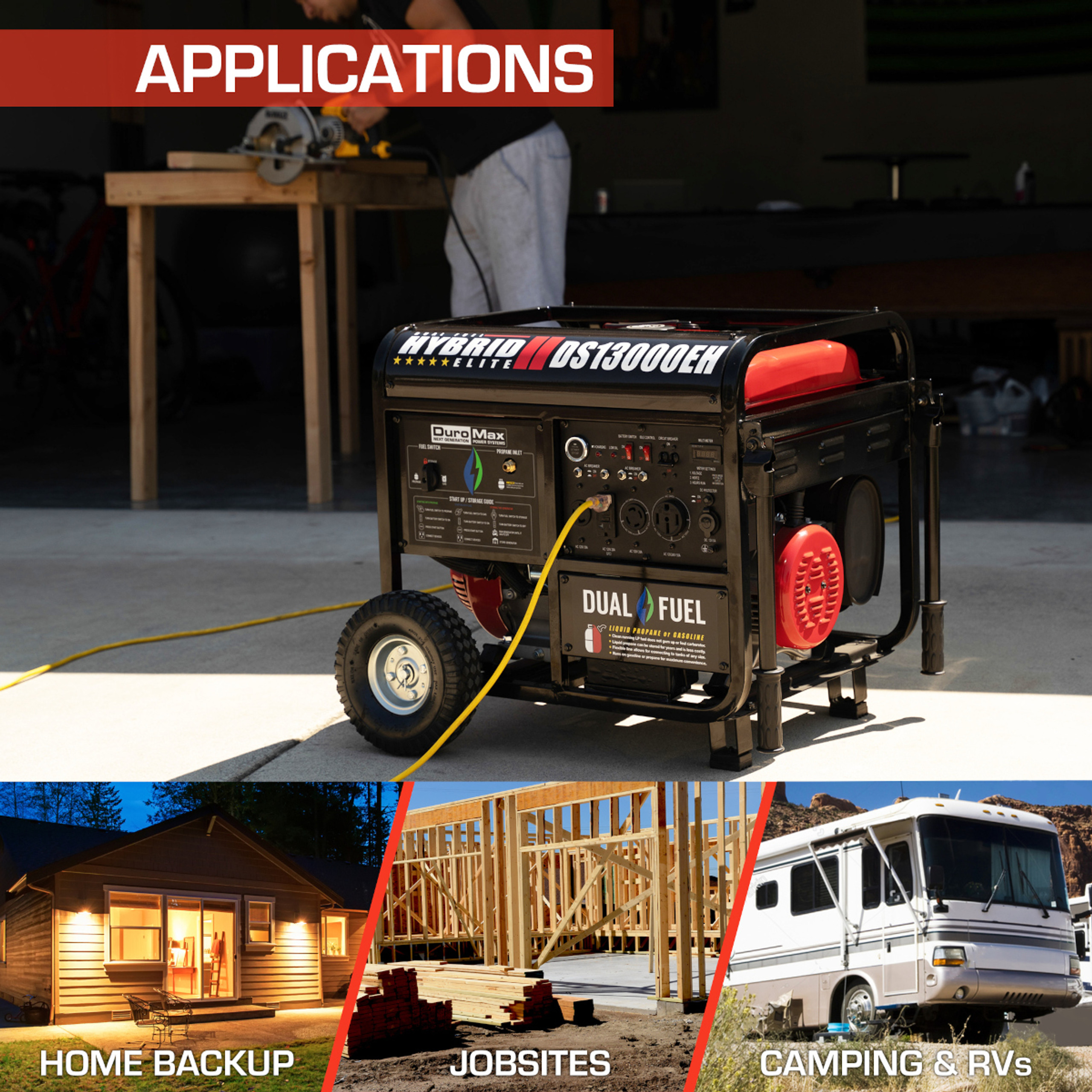 DuroStar DS13000EH Dual Fuel 13000 Watt Generator Norwall