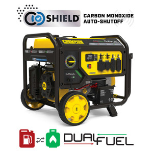 Champion 9200 Watt Generator Dual Fuel Electric Start CO Shield