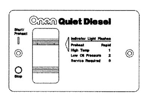 Cummins Onan Remote Start Stop Only Switch RV QD | 300-4942