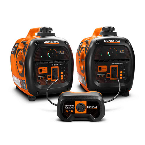 Parallel Kit allows you to connect two iQ inverter generators together for twice the power.