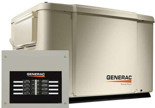 Generac PowerPact 7.5kW Standby Generator System + 50-Amp Transfer Switch—Backup Power for Essentials