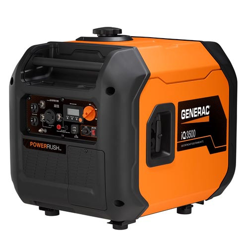 The iQ3500 portable inverter generator lets you bring power wherever you go – from tailgating parties to camping trips, the jobsite and beyond.  The durable, yet lightweight design is specifically engineered for easy portability. The intuitive PowerDial™ integrates the start, run and stop functions into one simple-to-use dial, along with Electric Start (battery included) capability, all conveniently located for quicker startup. Select from two engine speeds, depending on your need, to significantly reduce noise and fuel consumption, or to maximize power response.