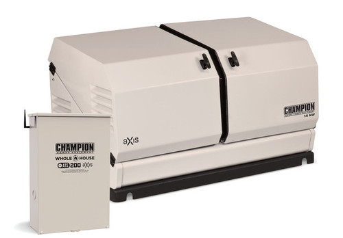 The Champion 14kW aXis Home Standby Generator with 150 Amp Automatic Transfer Switch