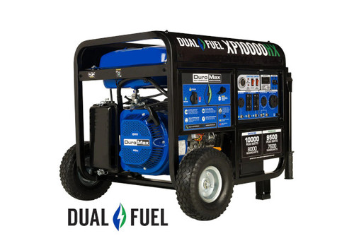 DuroMax 8000 Watt / 10000 Max Watts XP10000HX Dual Fuel Portable Generator with CO Alert and Electric Start