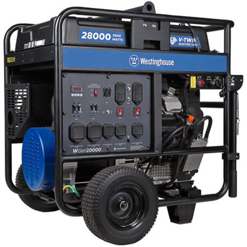 Westinghouse 20000 Watt Generator with CO Sense & Shutdown, 17 Gallon Fuel Tank, 999cc V-Twin Engine, Low Oil Shutdown, and Transfer Switch Ready Control Panel WGen20000