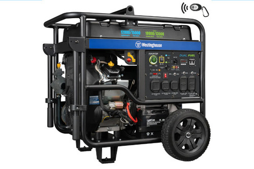 Westinghouse 12000DFc 12000 Watt Dual Fuel Generator Remote Start + Automatic CO Sense Shutdown