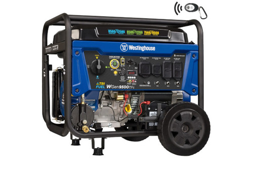 Westinghouse Tri-Fuel Generator 9500 Watt WGen9500 with Automatic Carbon Monoxide Shutdown  