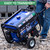 The DuroMax 4850 XP4850HX Generator Moves Easily over all terrain with Never Flat Wheels and the Folding Handle