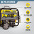 Champion 6500 Generator Features: Idle Control saves fuel and reduces noise, Full Panel GFCI protects against Shock, Intelligauge 5-Mode Display, and <5% THD.