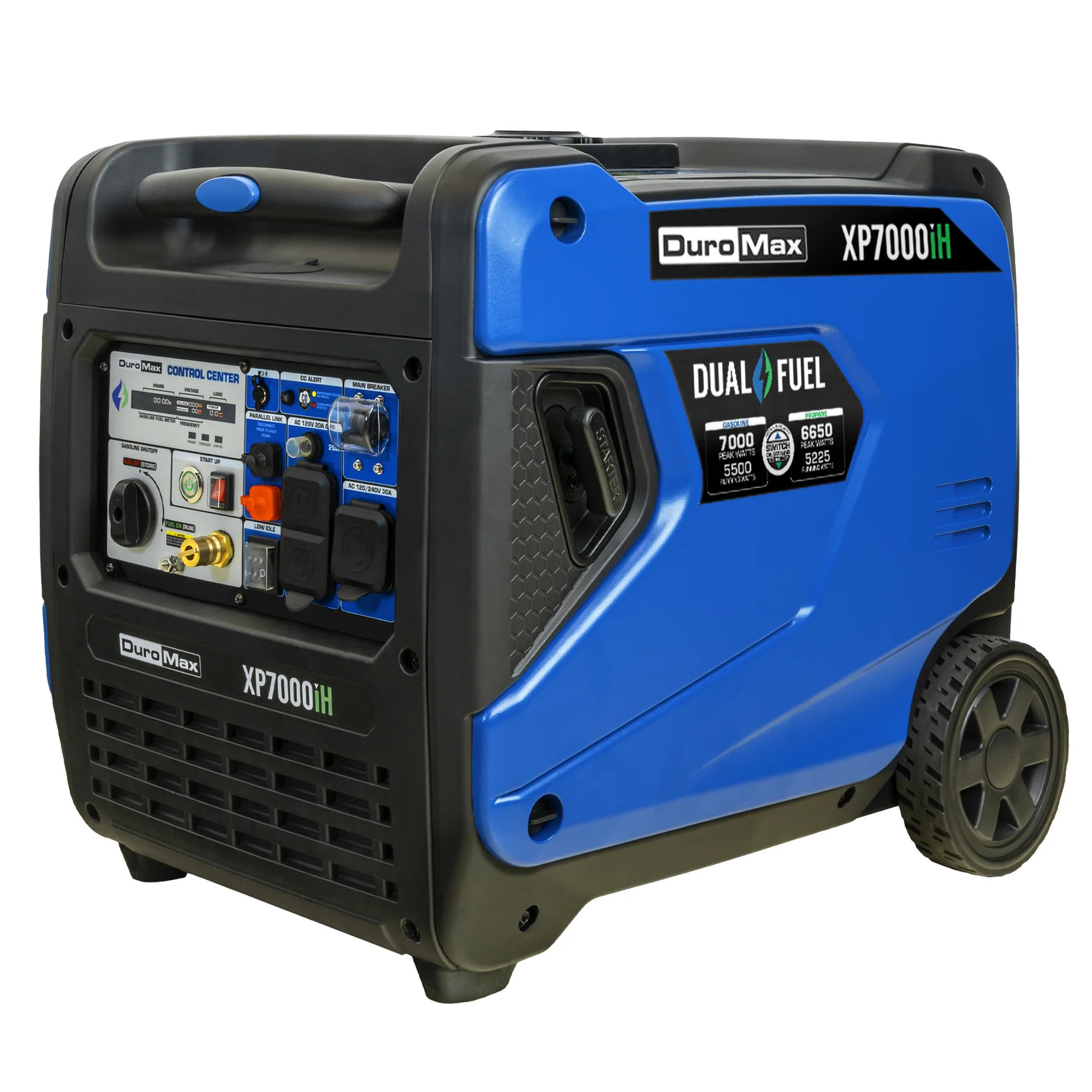 DuroMax 7000 Watt Inverter Generator Dual Fuel CO Alert