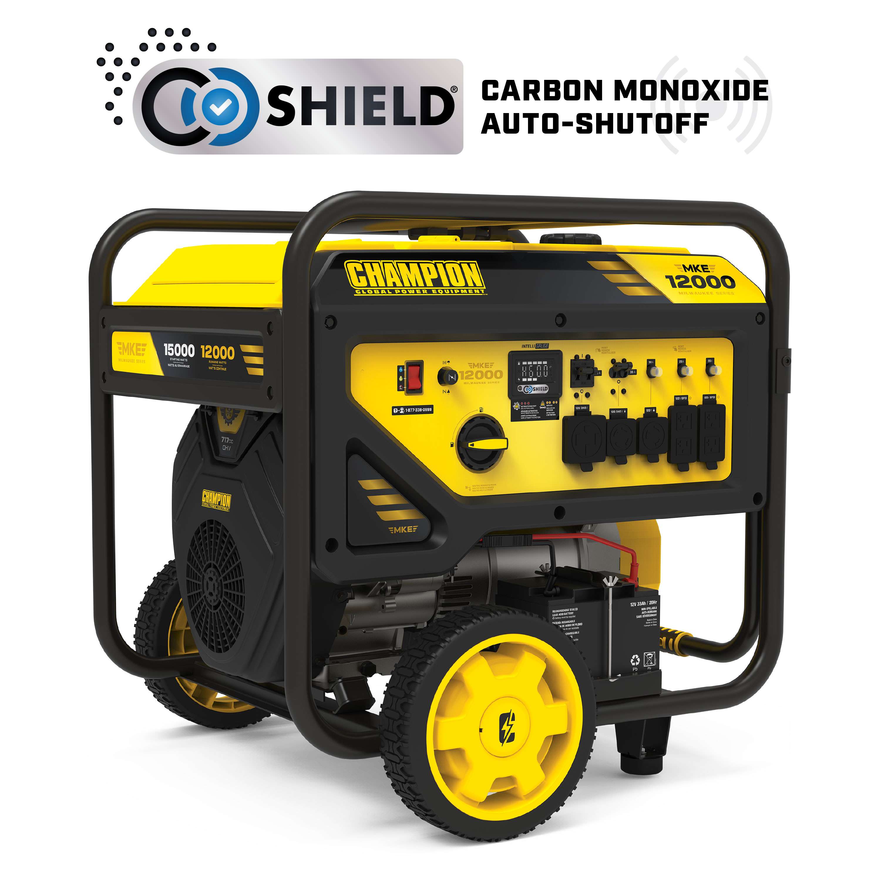 Champion 12000 Watt Generator Electric Start + Auto CO Shutdown
