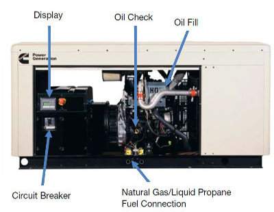 Cummins Power Quiet Connect 22kW - 40kW Backup Generator with Easy Access for Maintenance