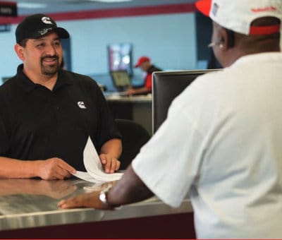 Cummins Service Network Dealer Counter With Customer