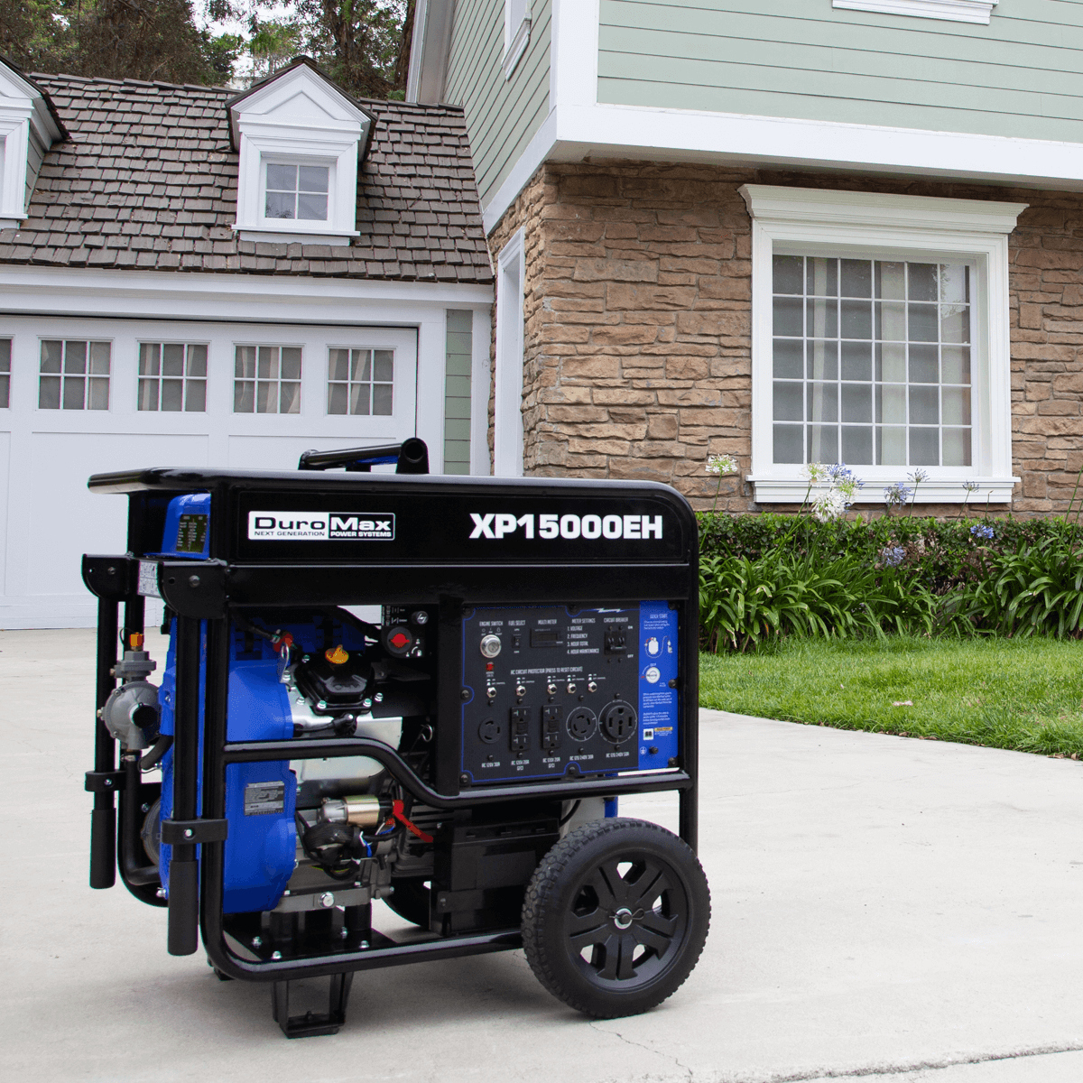 DuroMax XP15000EH 12000 Watt Generator Dual Fuel Carbon Monoxide Shutdown Electric Start.