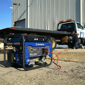 A Westinghouse WGen2000 Portable Generator Powers Tools to Repair a Flatbed Truck