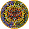 Michael Angulo: Aztec Sun Stone 1000-Piece Circular Jigsaw Puzzle