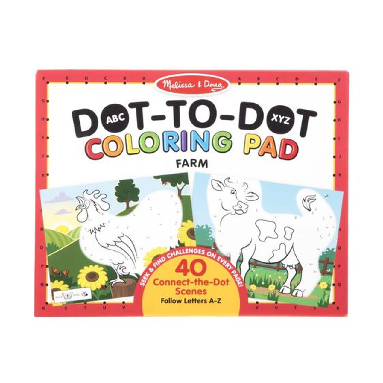 ABC Dot-to-Dot Farm Coloring Pad