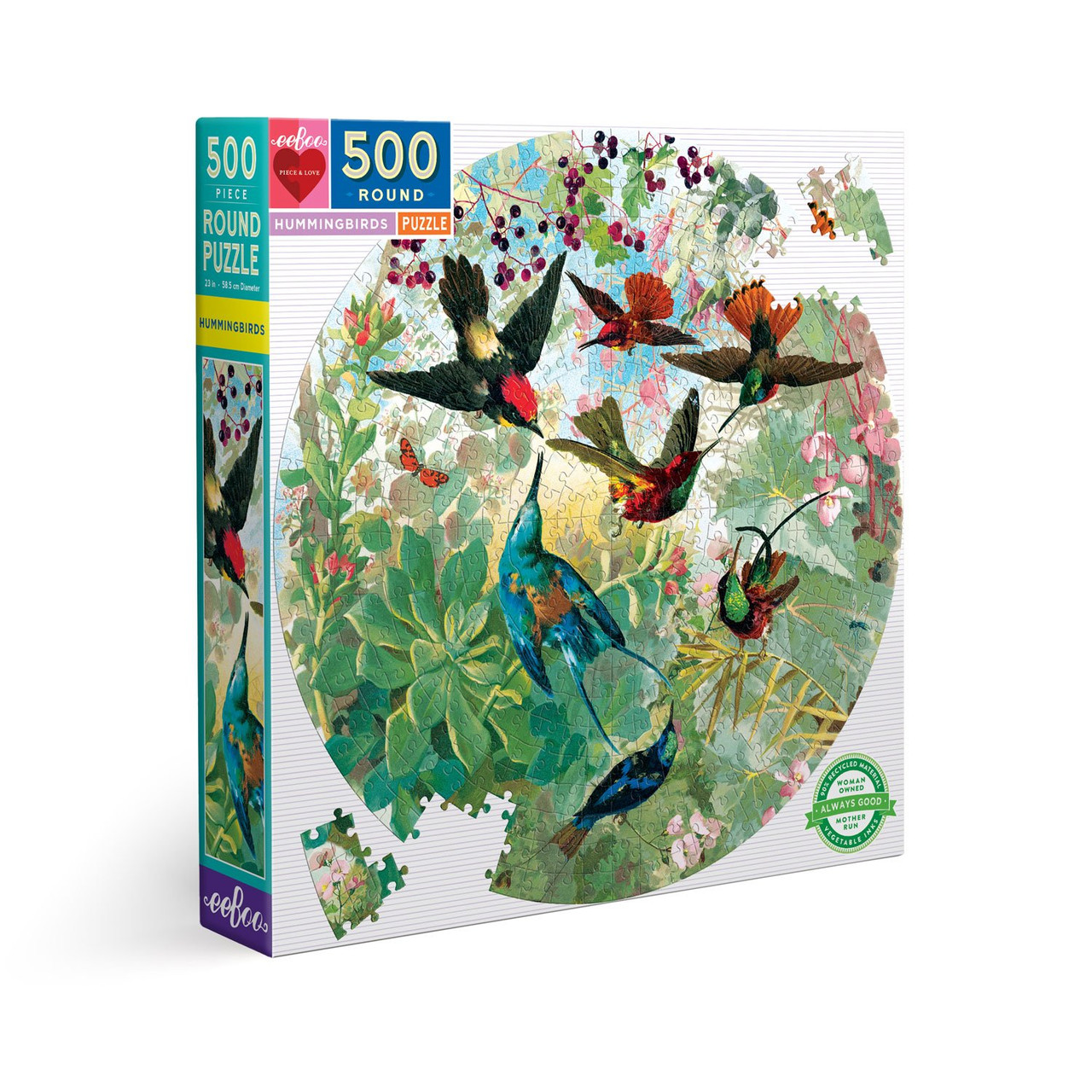 HUMMINGBIRDS - 500 pc Round - EEBOO