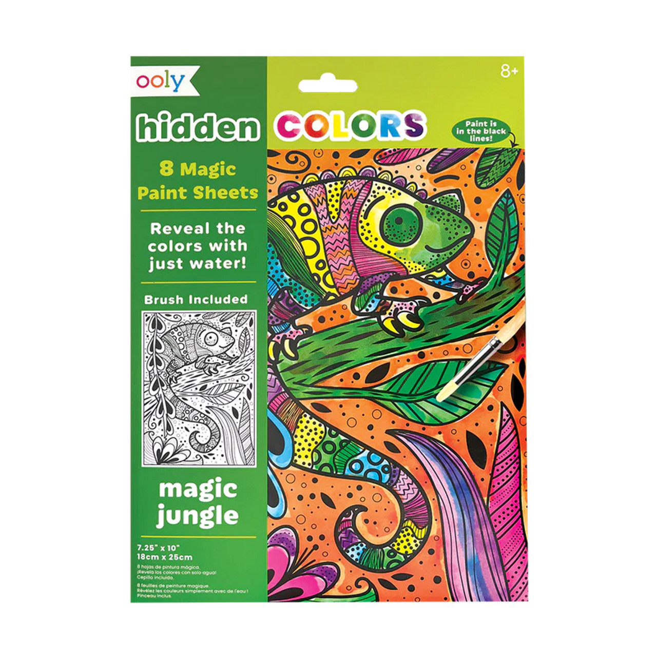 hidden colors magic paint sheets - magic jungle - OOLY